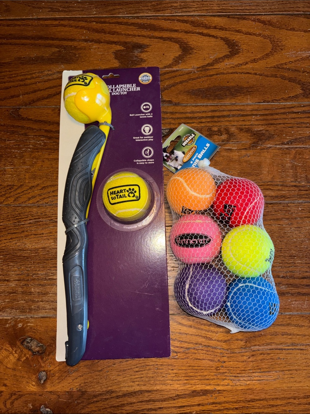 Collapsible Ball Launcher Dog Toy with Assorted Balls
